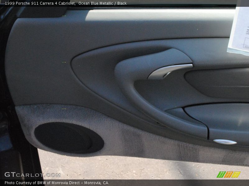 Ocean Blue Metallic / Black 1999 Porsche 911 Carrera 4 Cabriolet