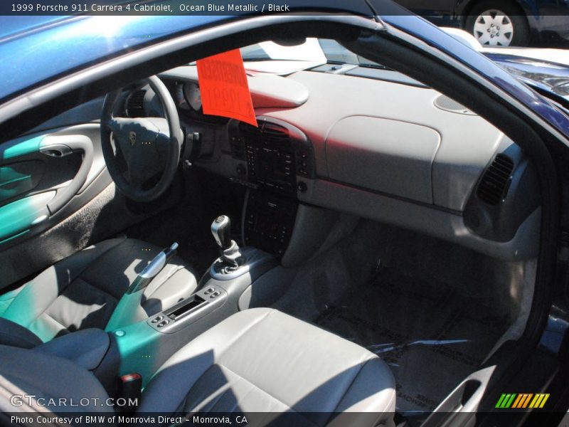 Ocean Blue Metallic / Black 1999 Porsche 911 Carrera 4 Cabriolet