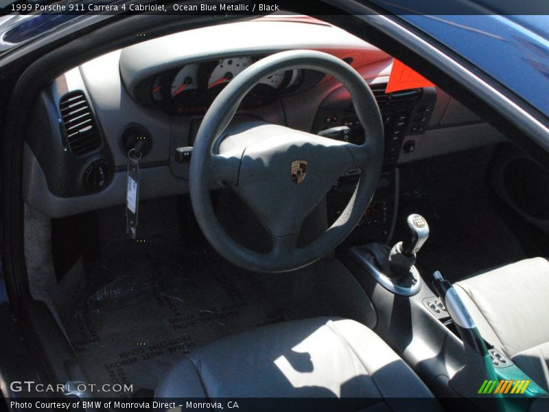Ocean Blue Metallic / Black 1999 Porsche 911 Carrera 4 Cabriolet