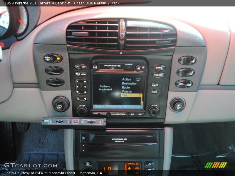 Ocean Blue Metallic / Black 1999 Porsche 911 Carrera 4 Cabriolet