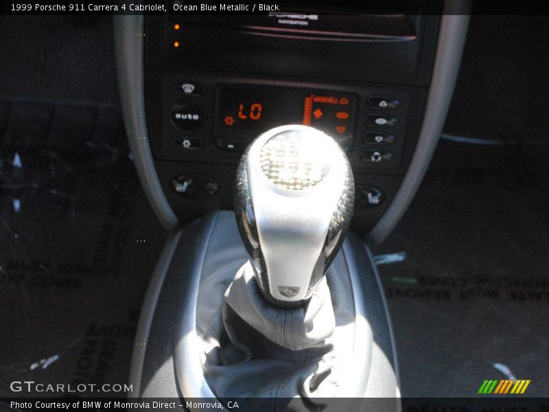 Ocean Blue Metallic / Black 1999 Porsche 911 Carrera 4 Cabriolet