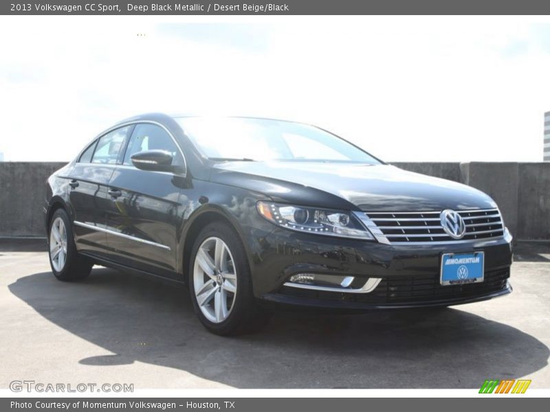 Deep Black Metallic / Desert Beige/Black 2013 Volkswagen CC Sport