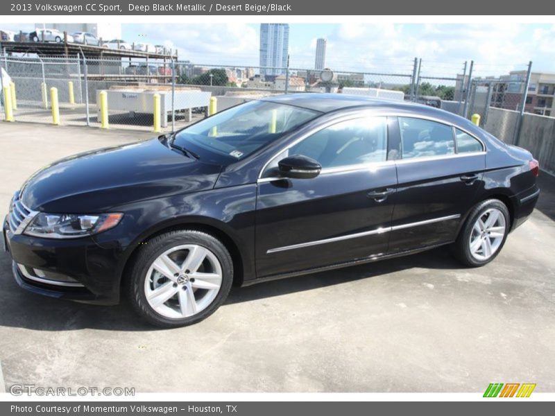 Deep Black Metallic / Desert Beige/Black 2013 Volkswagen CC Sport