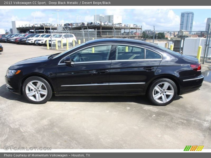 Deep Black Metallic / Desert Beige/Black 2013 Volkswagen CC Sport