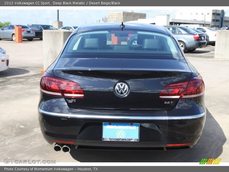 Deep Black Metallic / Desert Beige/Black 2013 Volkswagen CC Sport