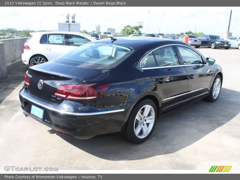 Deep Black Metallic / Desert Beige/Black 2013 Volkswagen CC Sport