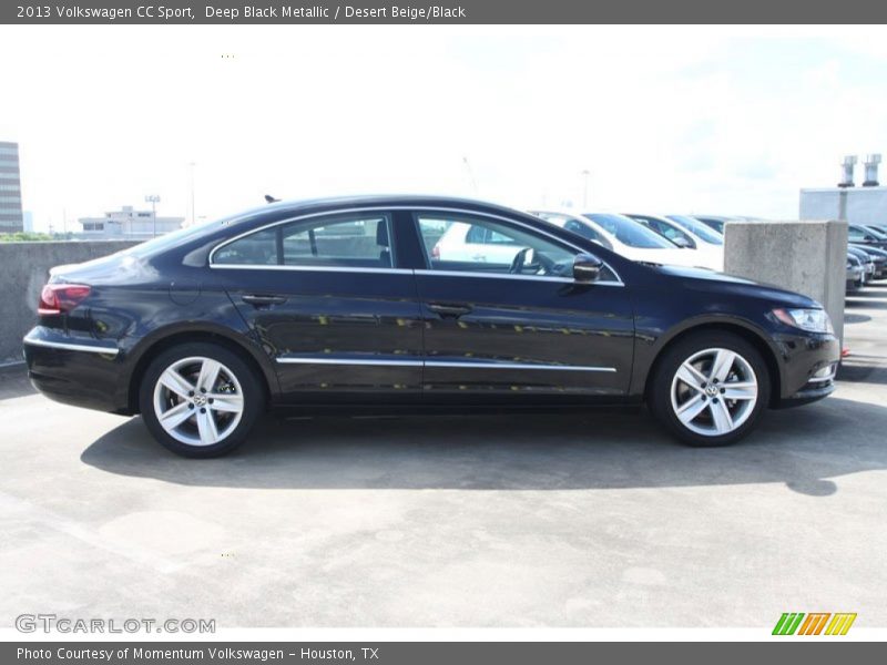 Deep Black Metallic / Desert Beige/Black 2013 Volkswagen CC Sport