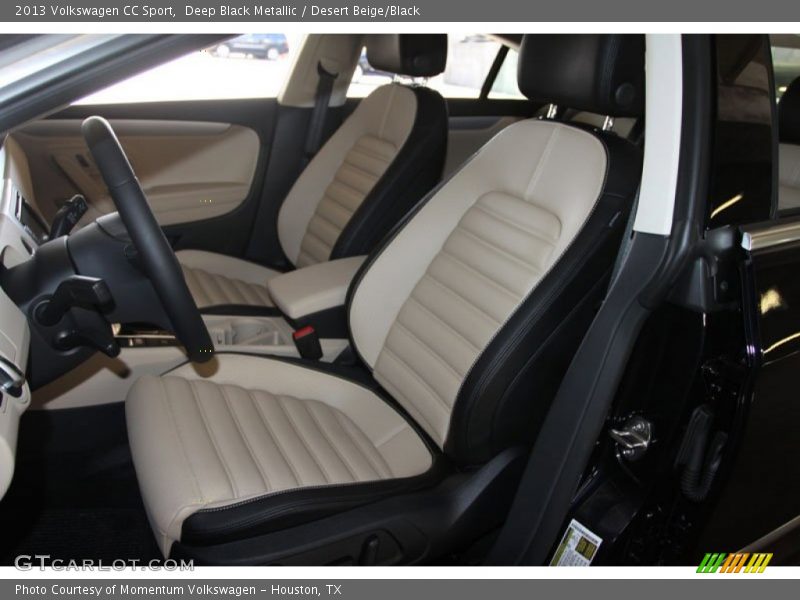 Deep Black Metallic / Desert Beige/Black 2013 Volkswagen CC Sport