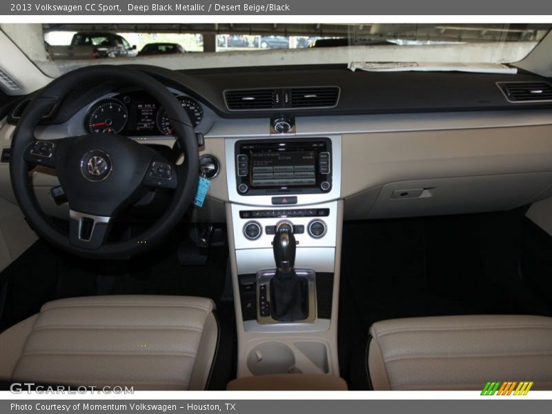 Deep Black Metallic / Desert Beige/Black 2013 Volkswagen CC Sport