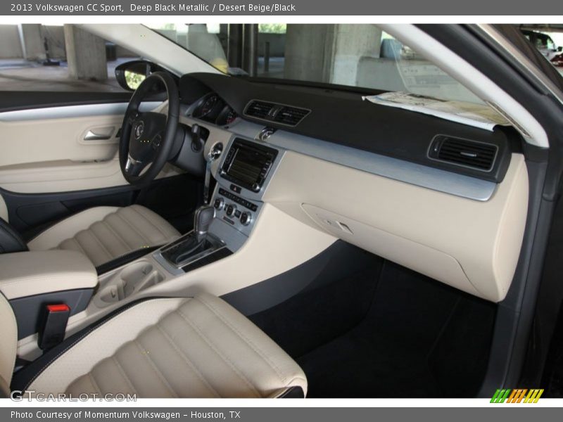 Deep Black Metallic / Desert Beige/Black 2013 Volkswagen CC Sport
