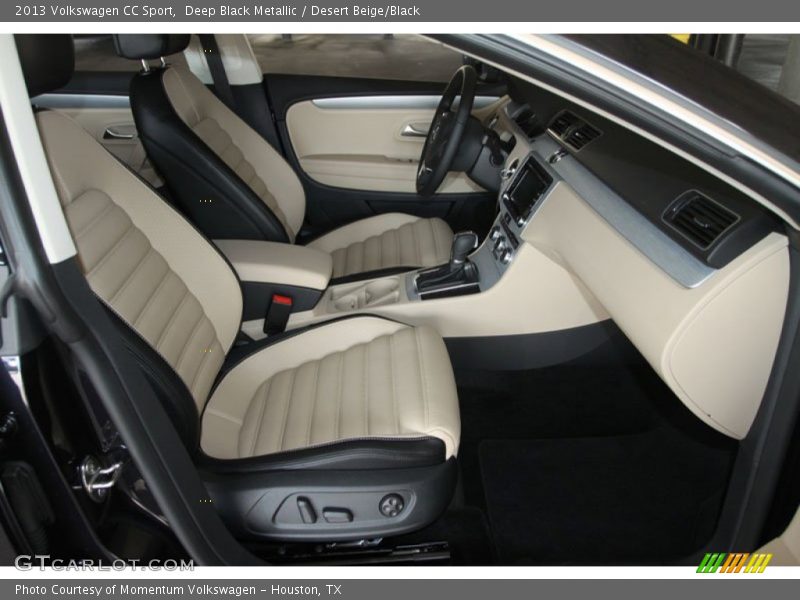 Deep Black Metallic / Desert Beige/Black 2013 Volkswagen CC Sport