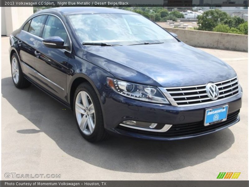 Night Blue Metallic / Desert Beige/Black 2013 Volkswagen CC Sport