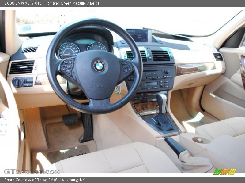 Highland Green Metallic / Beige 2008 BMW X3 3.0si