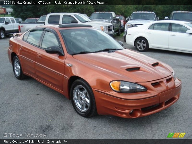 Fusion Orange Metallic / Dark Pewter 2004 Pontiac Grand Am GT Sedan