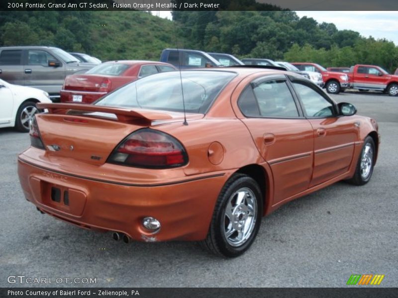 Fusion Orange Metallic / Dark Pewter 2004 Pontiac Grand Am GT Sedan