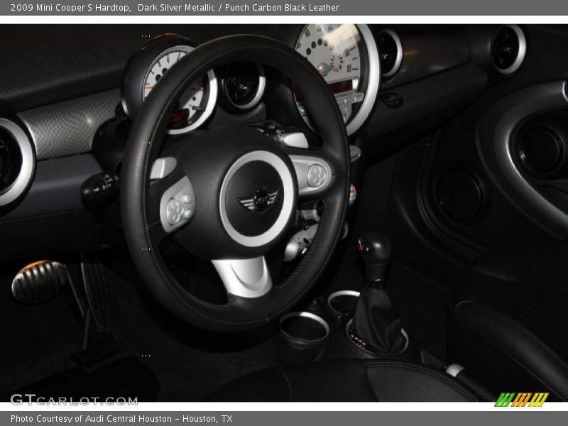 Dark Silver Metallic / Punch Carbon Black Leather 2009 Mini Cooper S Hardtop