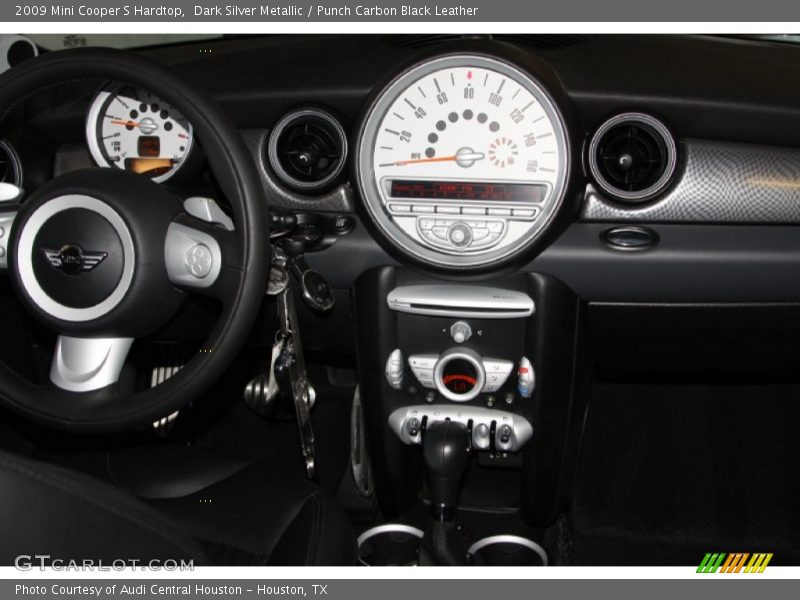 Dark Silver Metallic / Punch Carbon Black Leather 2009 Mini Cooper S Hardtop