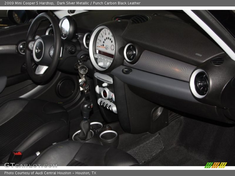 Dark Silver Metallic / Punch Carbon Black Leather 2009 Mini Cooper S Hardtop