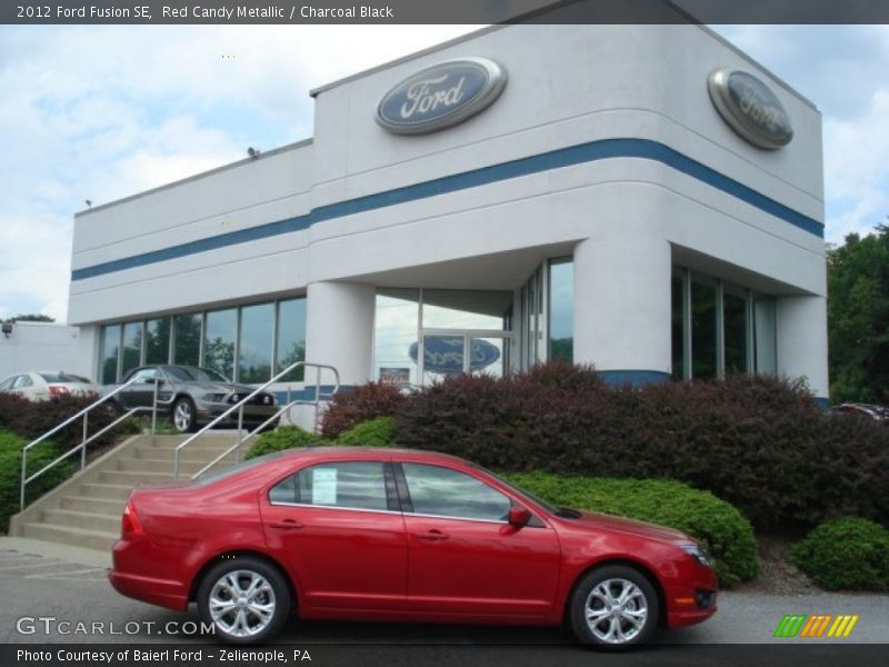 Red Candy Metallic / Charcoal Black 2012 Ford Fusion SE