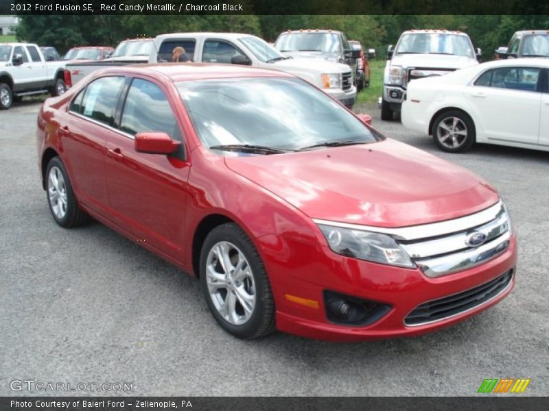 Red Candy Metallic / Charcoal Black 2012 Ford Fusion SE