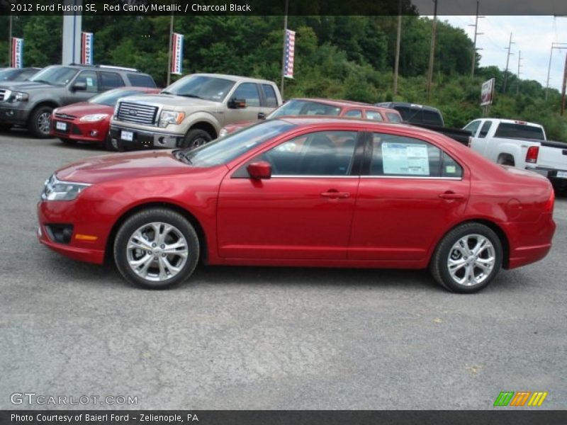 Red Candy Metallic / Charcoal Black 2012 Ford Fusion SE