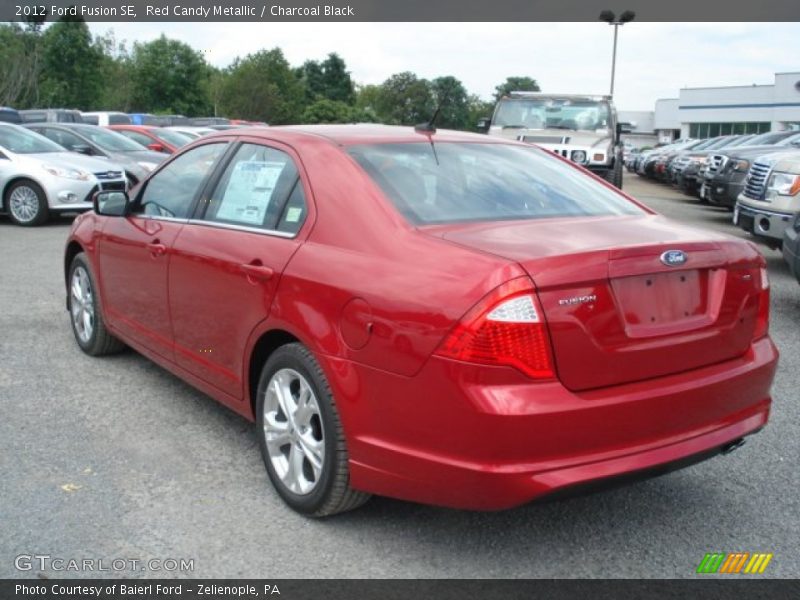 Red Candy Metallic / Charcoal Black 2012 Ford Fusion SE