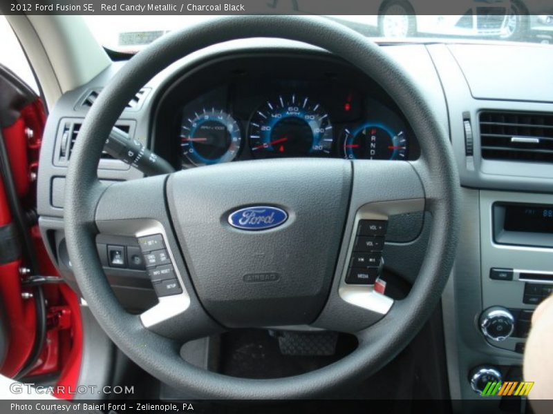 Red Candy Metallic / Charcoal Black 2012 Ford Fusion SE
