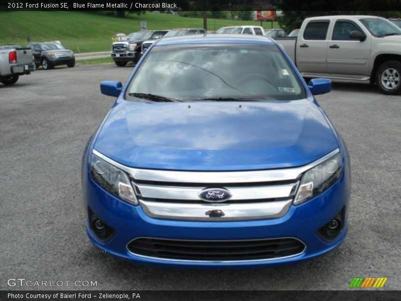 Blue Flame Metallic / Charcoal Black 2012 Ford Fusion SE