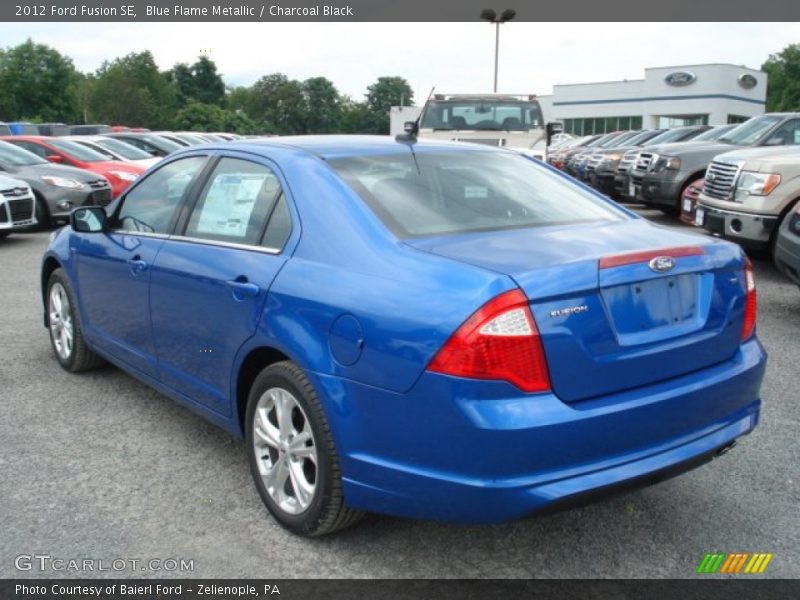 Blue Flame Metallic / Charcoal Black 2012 Ford Fusion SE