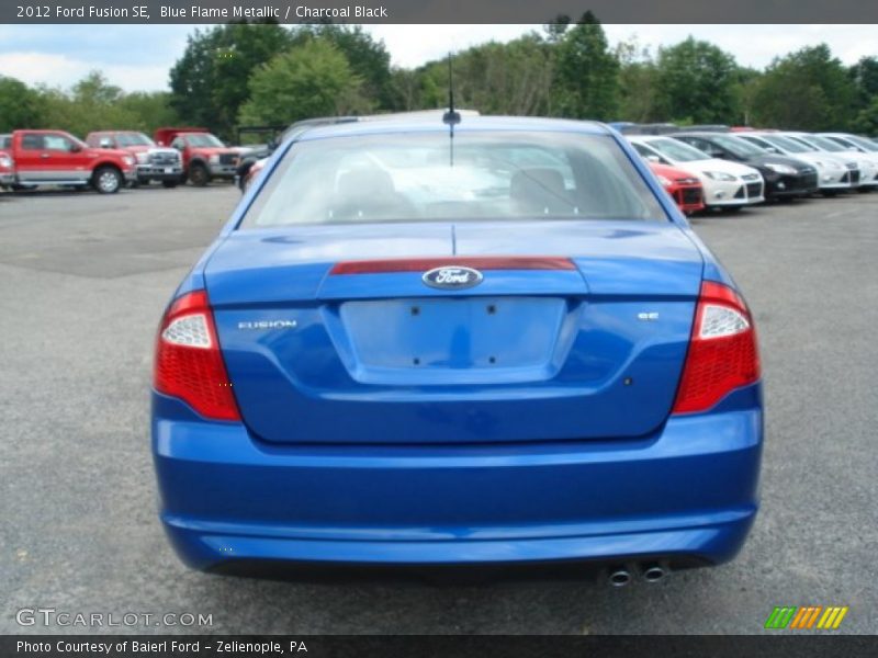 Blue Flame Metallic / Charcoal Black 2012 Ford Fusion SE