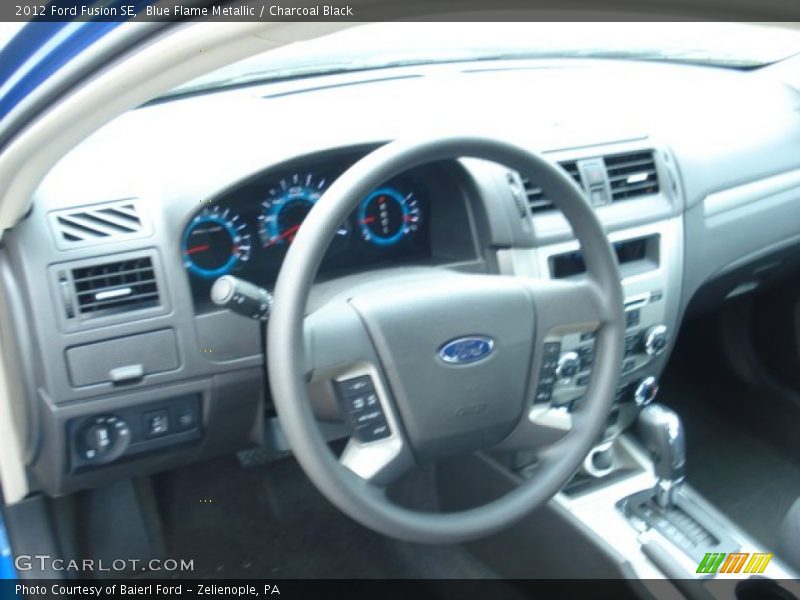 Blue Flame Metallic / Charcoal Black 2012 Ford Fusion SE
