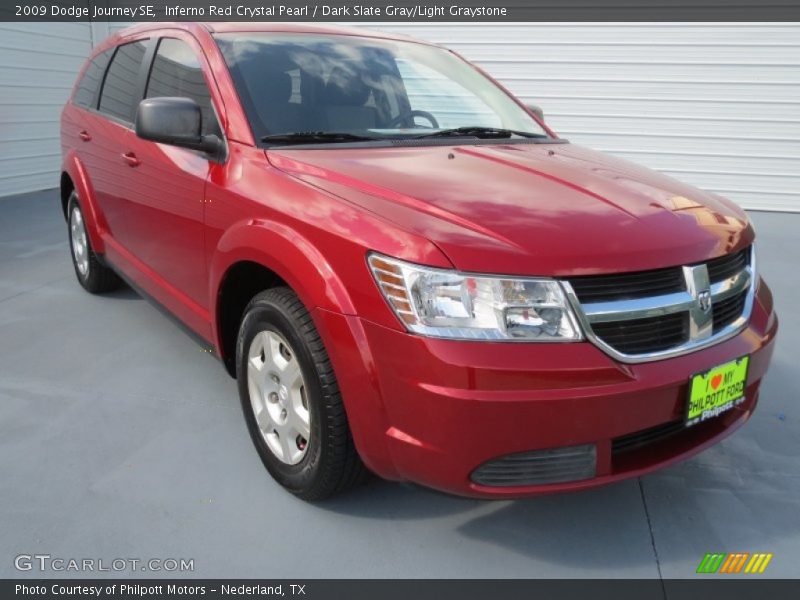 Inferno Red Crystal Pearl / Dark Slate Gray/Light Graystone 2009 Dodge Journey SE