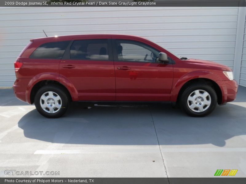 Inferno Red Crystal Pearl / Dark Slate Gray/Light Graystone 2009 Dodge Journey SE