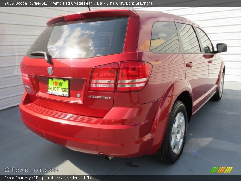 Inferno Red Crystal Pearl / Dark Slate Gray/Light Graystone 2009 Dodge Journey SE