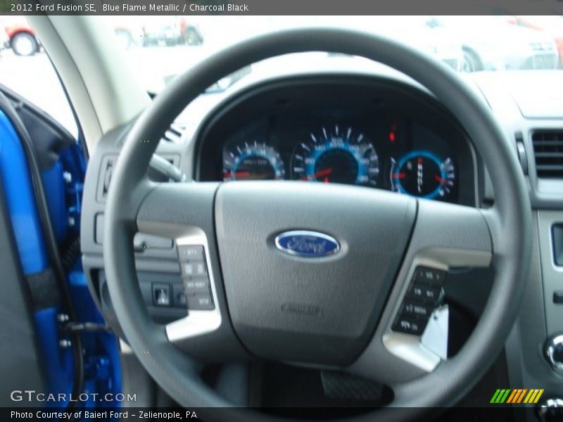 Blue Flame Metallic / Charcoal Black 2012 Ford Fusion SE