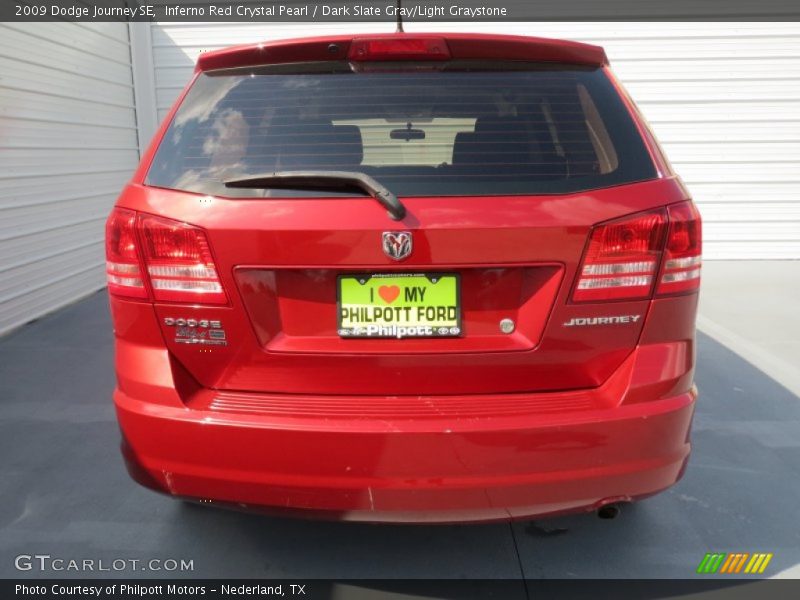 Inferno Red Crystal Pearl / Dark Slate Gray/Light Graystone 2009 Dodge Journey SE