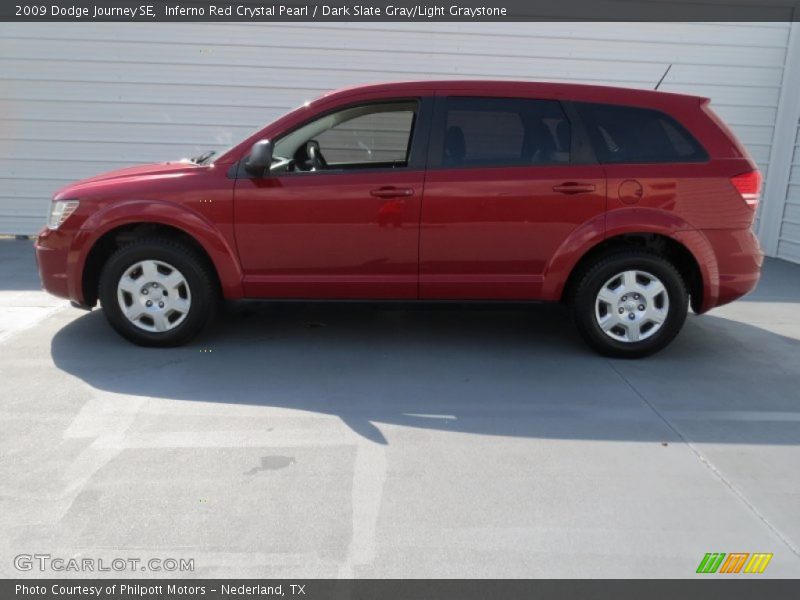 Inferno Red Crystal Pearl / Dark Slate Gray/Light Graystone 2009 Dodge Journey SE