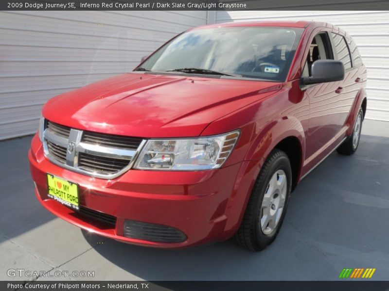 Inferno Red Crystal Pearl / Dark Slate Gray/Light Graystone 2009 Dodge Journey SE