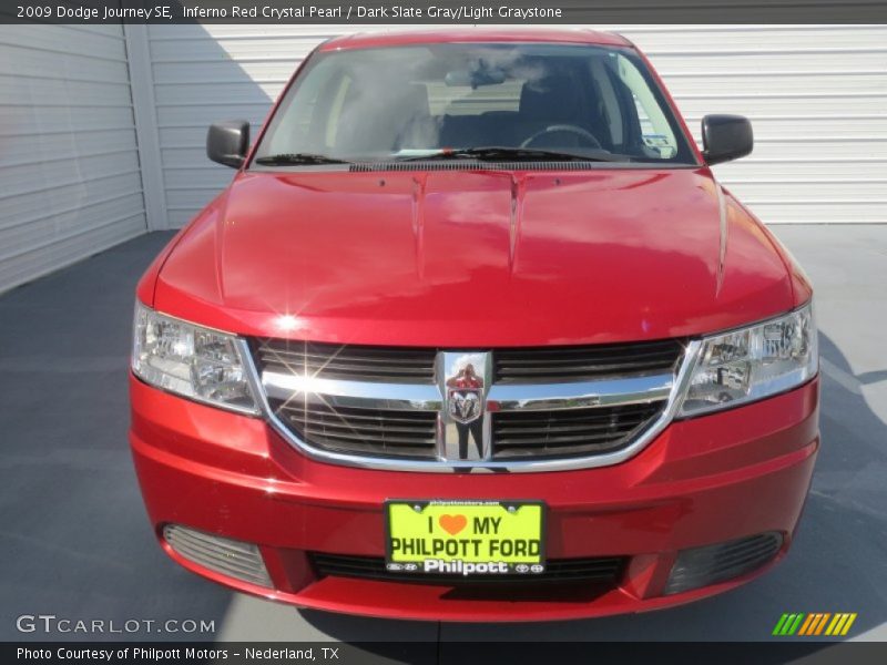 Inferno Red Crystal Pearl / Dark Slate Gray/Light Graystone 2009 Dodge Journey SE