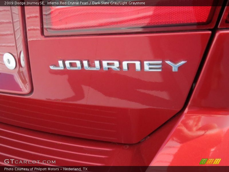 Inferno Red Crystal Pearl / Dark Slate Gray/Light Graystone 2009 Dodge Journey SE