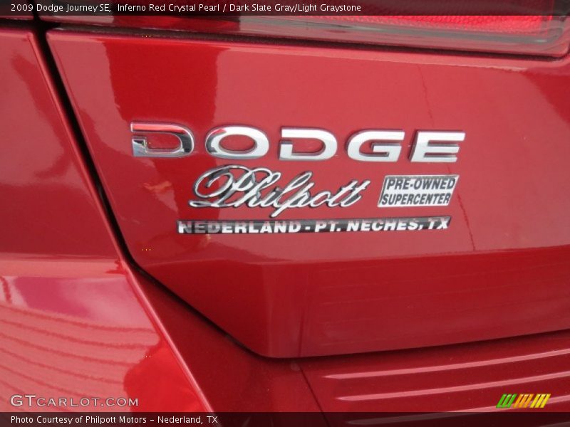 Inferno Red Crystal Pearl / Dark Slate Gray/Light Graystone 2009 Dodge Journey SE