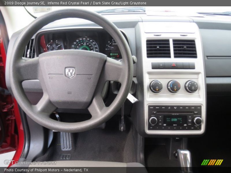 Inferno Red Crystal Pearl / Dark Slate Gray/Light Graystone 2009 Dodge Journey SE