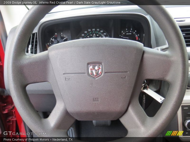 Inferno Red Crystal Pearl / Dark Slate Gray/Light Graystone 2009 Dodge Journey SE
