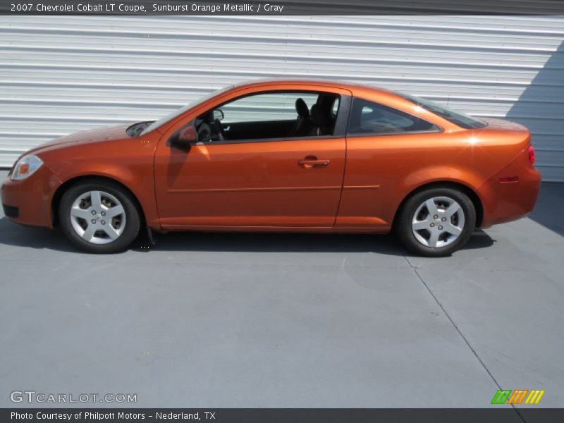 Sunburst Orange Metallic / Gray 2007 Chevrolet Cobalt LT Coupe
