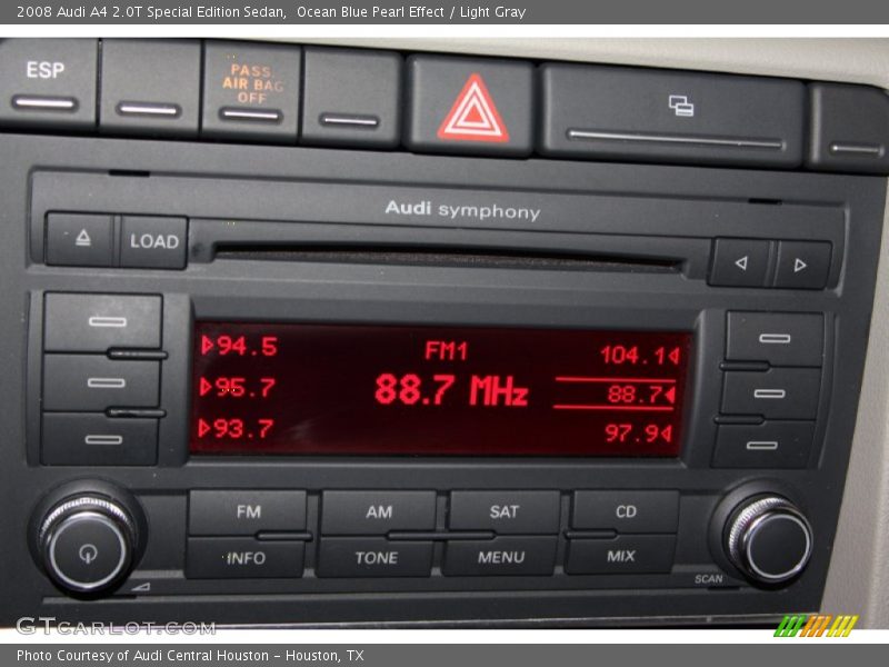 Audio System of 2008 A4 2.0T Special Edition Sedan