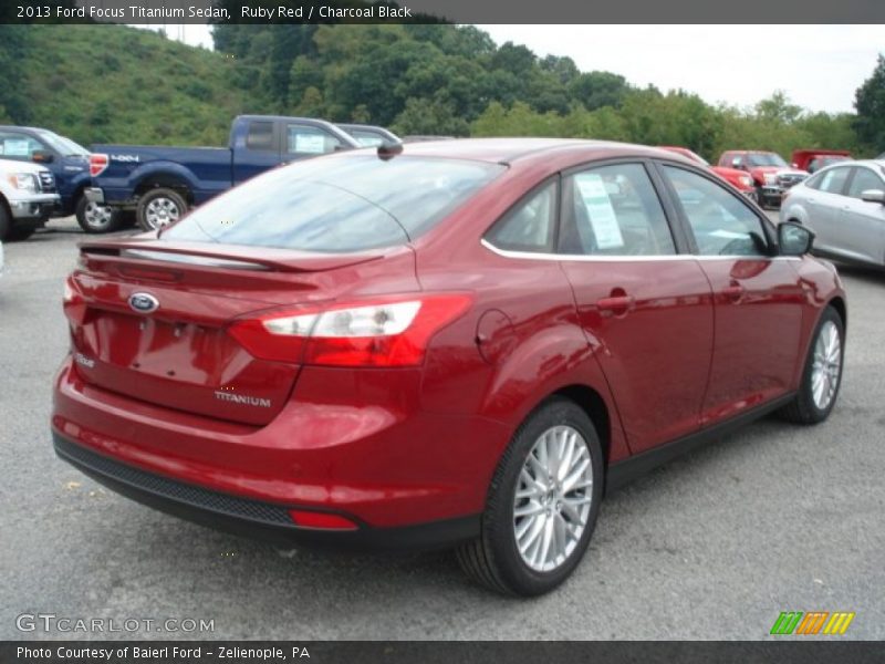 Ruby Red / Charcoal Black 2013 Ford Focus Titanium Sedan
