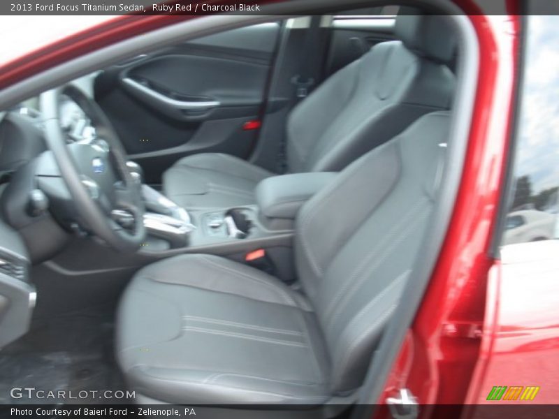 Ruby Red / Charcoal Black 2013 Ford Focus Titanium Sedan