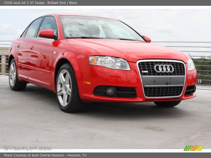 Brilliant Red / Black 2008 Audi A4 2.0T Sedan