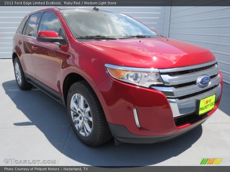 Ruby Red / Medium Light Stone 2013 Ford Edge Limited EcoBoost