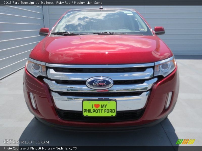 Ruby Red / Medium Light Stone 2013 Ford Edge Limited EcoBoost